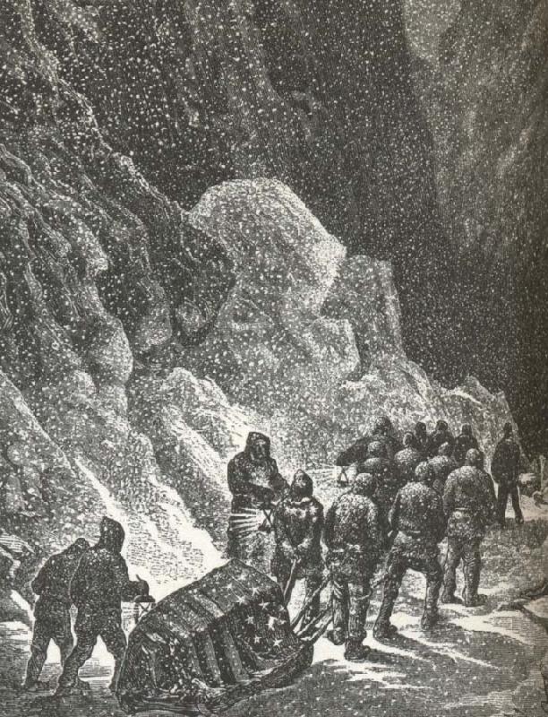 william r clark amerikanen charles hall dog av hjartslag,da han forsta gangen forsokte na nordpolen 1871 oil painting image